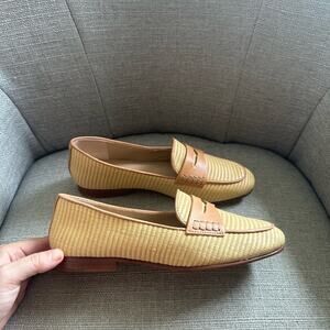 NWOT: Veronica Beard Penny Raffia Loafers